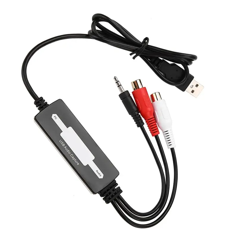 Efficient Audio Capture USB Recorder Converter Cassette To CD/MP3 WMA WAVE Recording Editing Digital Audio Grabber Card