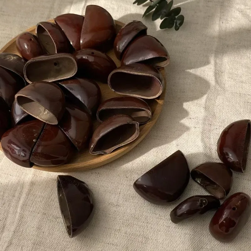 10pcs Duck Jian Vine Hand Rattle Juju Plant Shell Rattle DIY Handmade Shell Bell Material Pack Wind Chime