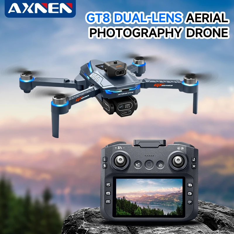 

Новый профессиональный GPS-дрон GT8 с камерами 8K, 3-осевым стабилизатором, FPV, бесщеточным двигателем, пультом ДУ с большим экраном, складной, в подарок
