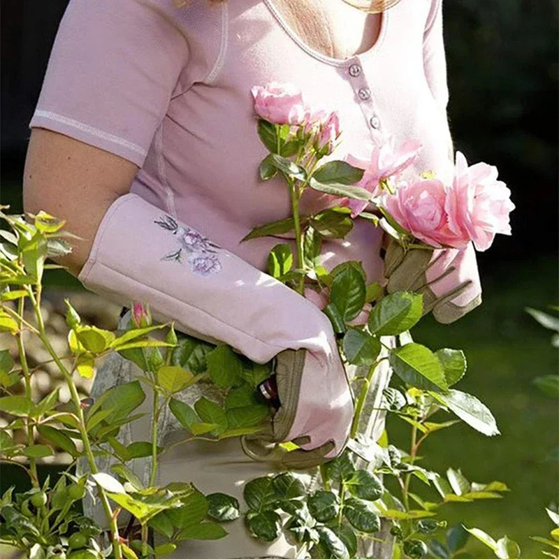 Professional Garden Rose Pruning Thorn-Proof Gloves Printed Gardening Trimming Labor Protection Long Gloves Hands Protector