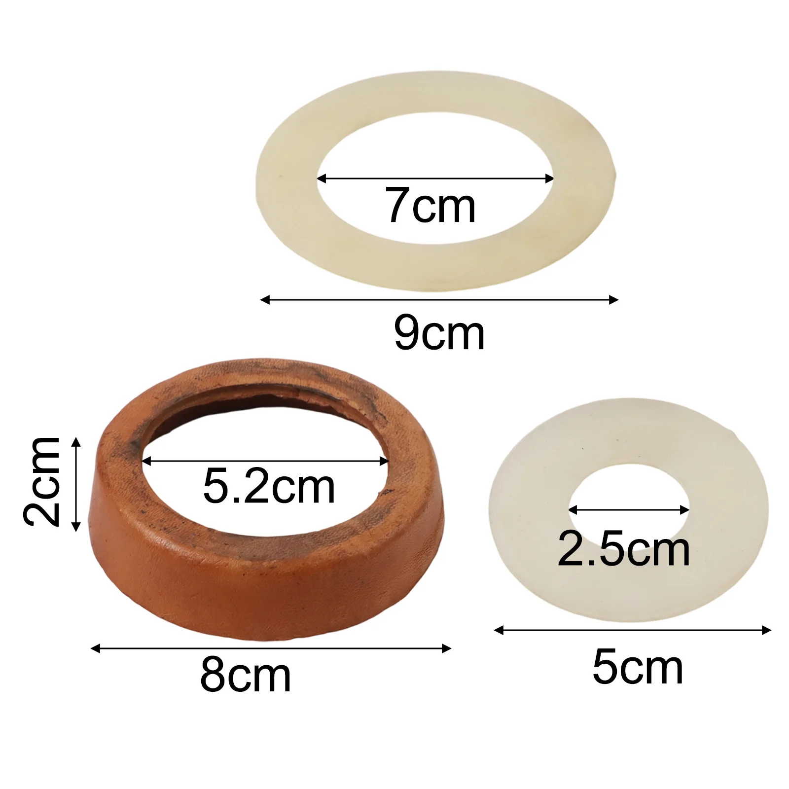 Gasket Set for Model 75 Manual Water Pump Including Seal and Dual-Size Sealing Rings for Well Pump Refurbishment