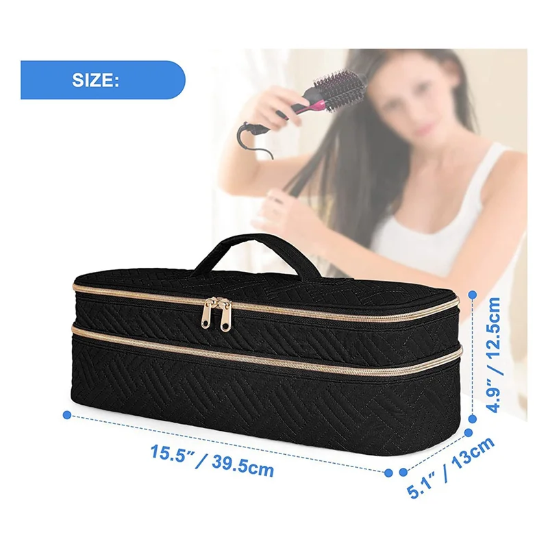 New Carrying Case Hair Dryer/Volumizer/Styler, Hair Tools Insulated Storage Bag Organizer for Hair Stylist with Dividers