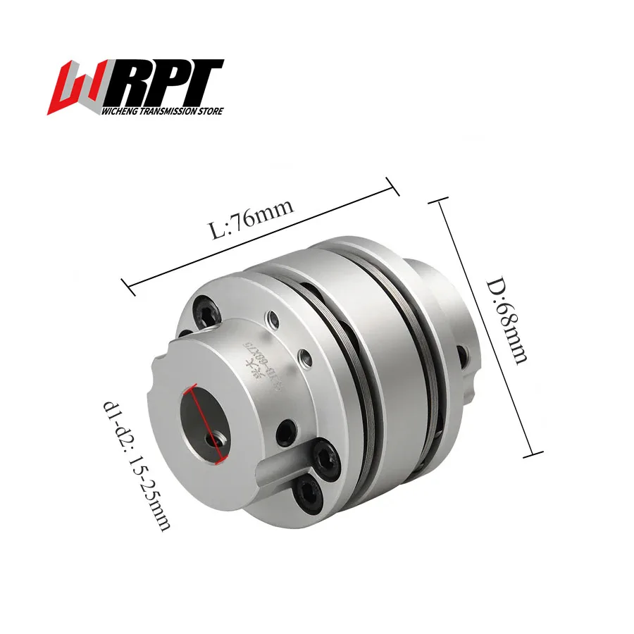 

CLTB Diaphragm Coupling Top Wire Type High Torque 8-Hole Step Diaphragm Coupling Flange Connection CLTB-68X76