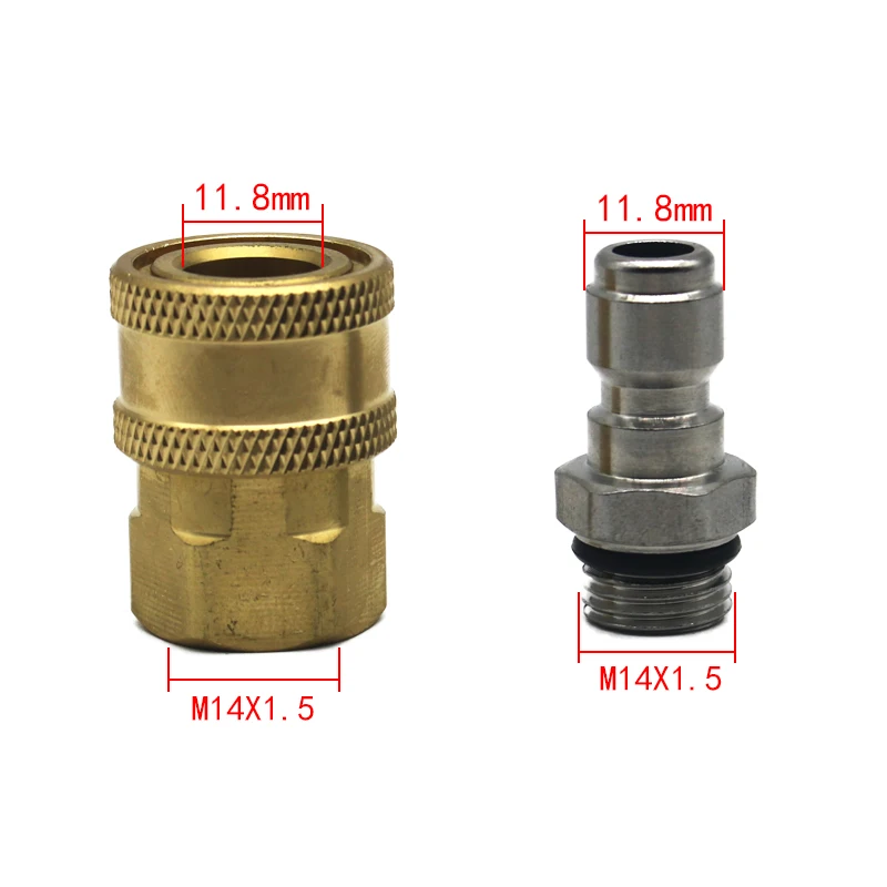 

Разъем для пенной насадки для мойки автомобиля, 1/4 дюйма, разъем для быстрого подключения и быстрое подключение к женскому разъему M14 для водяного пистолета высокого давления