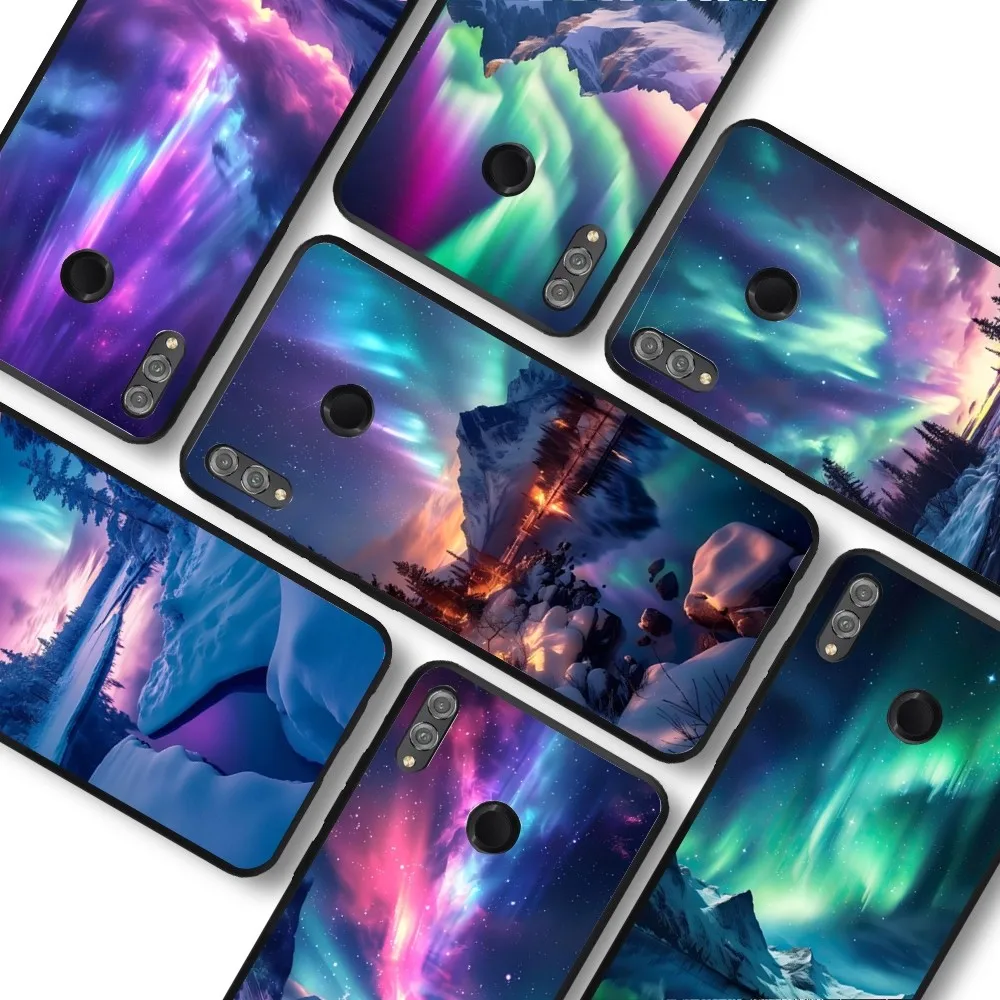 Beautiful Northern Lights Phone Case For Huawei Honor 10 lite 9 20 7A 9X 30 50 60 70 pro plus Soft Silicone Cover