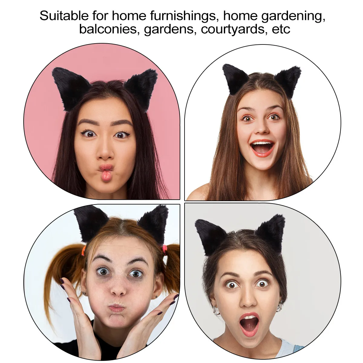 

2Pcs Cat Ear Hairpin Set Skin Friendly Handmade Party Hair Clip Halloween Headwear Festival Accessory Lovely Hair Ornament