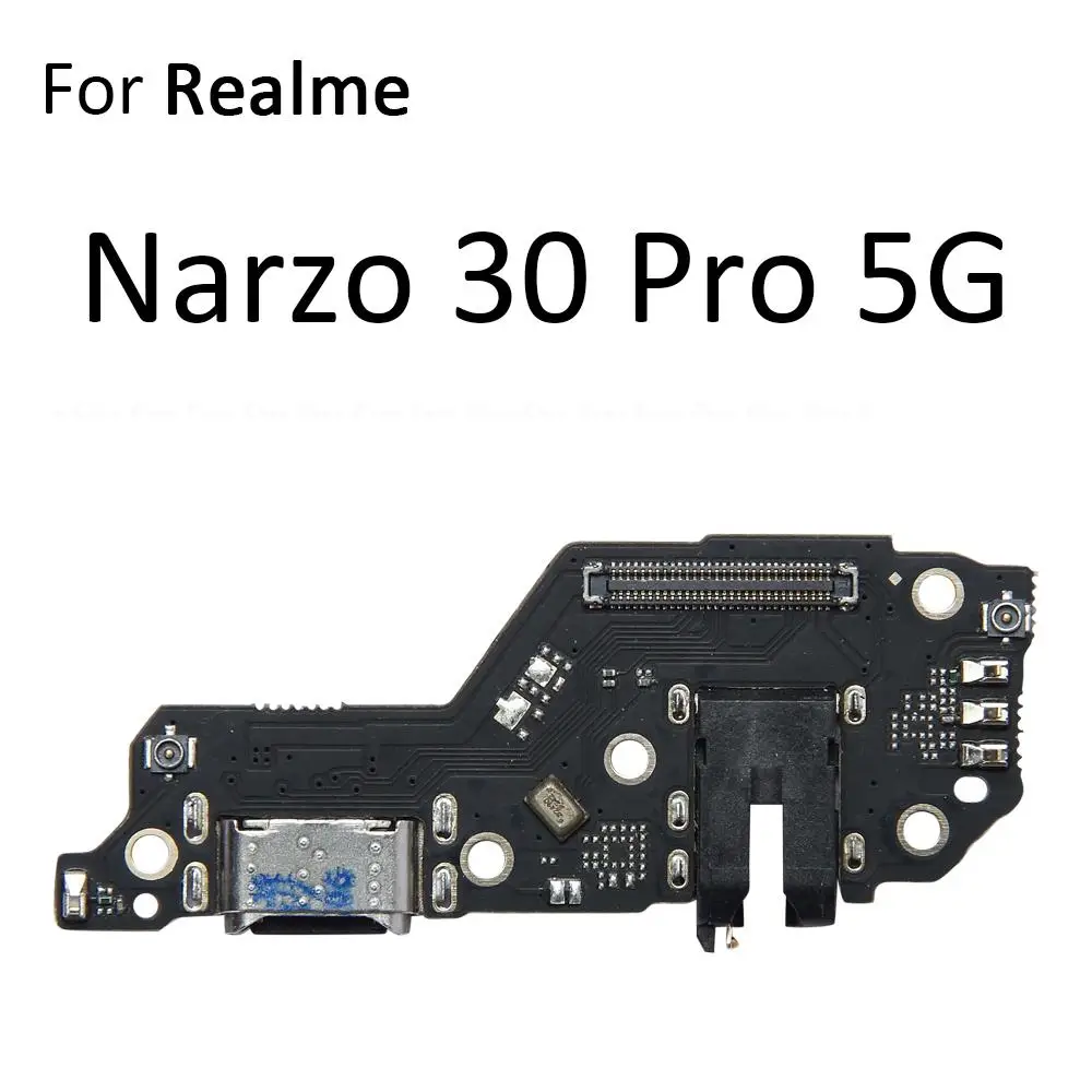 Charging Port Connector Board Parts Flex Cable With Mic For OPPO Realme Narzo 10 10A 20 20A 30 30A 50i 50 50A Prime Pro 4G 5G