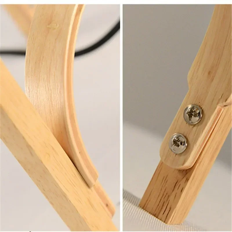 2025 Wood Standing Lamp Modern Simple Art Tabletop Lighting For Living Room Study Bedroom Portable Wooden Table Lamp room decor