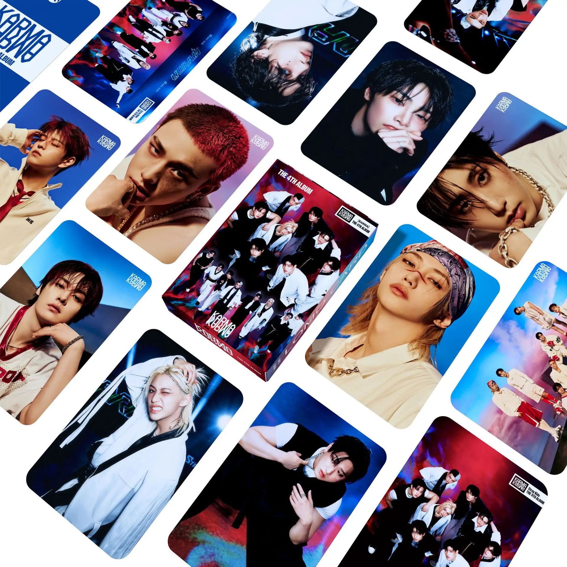 

55 обычных альбомов StrayKids, маленькие открытки KARMA, фотокарточки знаменитостей, коллекция Хуан Сюаньчен, ломо-карты