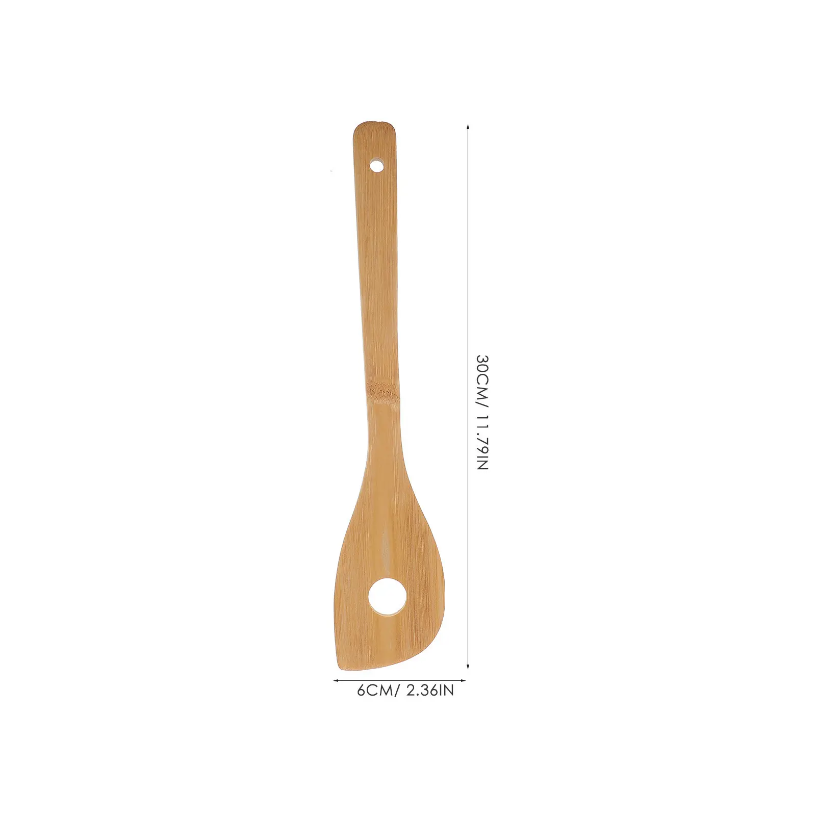 1Pcs Wooden Stirring Spoon Maple Style Hole Design Lightweight Portable Modern Decorative Mixing Tool for Kitchen Bar Hotel Use