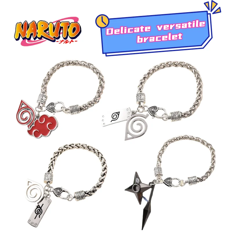 Nouveau Bracelet de Mode Exquis NARUTO Uzumaki Naruto Uchiha Sasuke, Bracelet de Couple Anime Haute Qualité, Accessoire de Dessin Animé