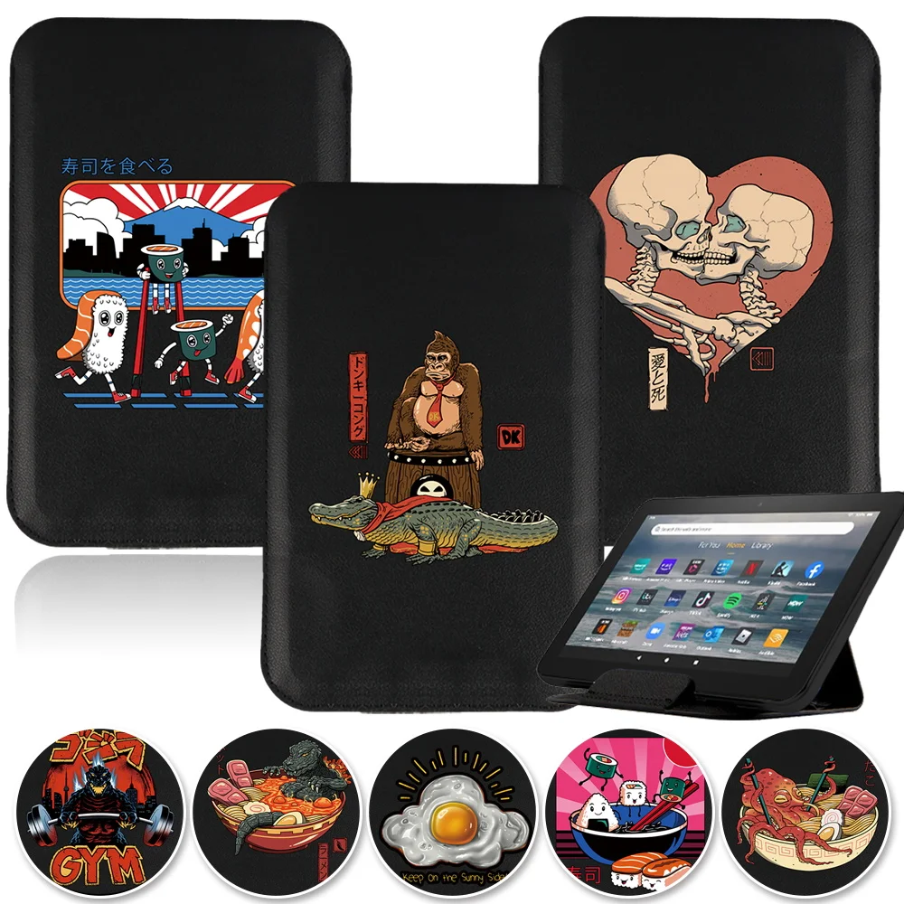 Anime Japan Series Cover for Fire 7/HD 8/HD 10 Tablet Case for Fire HD 8 Plus 2020/HD 10 Plus 2021 Sleeve Leather Magnetic Pouch