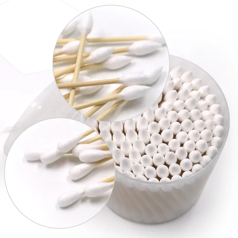 Hot Sale Round and Spiral Head Soft and safety cotton buds cotton swabs for baby