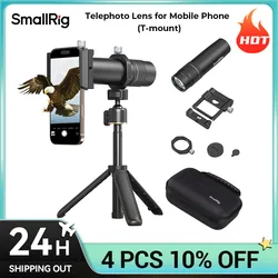 SmallRig Universal Mobile Phone 8x Telephoto Lens for iPhone 16 Pro / Pro Max T-mount Telephoto Lens with mini Tripod 4737
