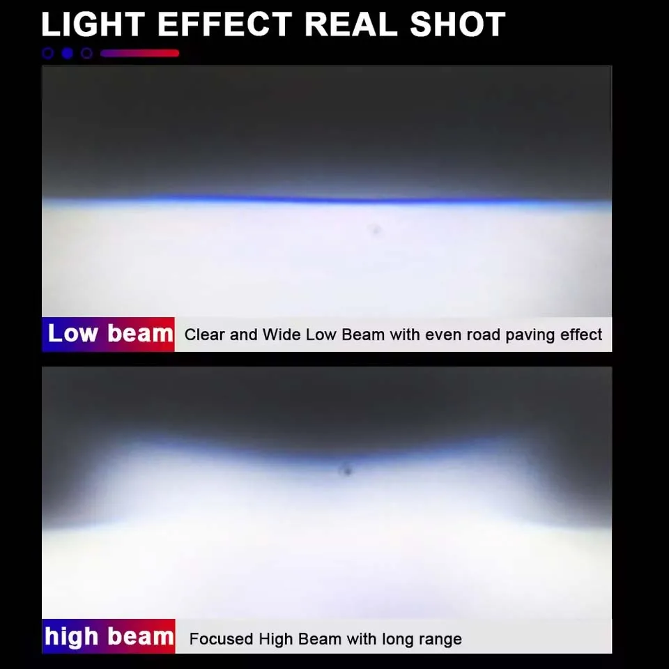 Carolyn 2pcs 1.5 Inch Bi LED Projector Hi/Lo Beam Headlights Car Motorcycle Headlight Retrofit Matrix LED Lens Fog Light - Image 2