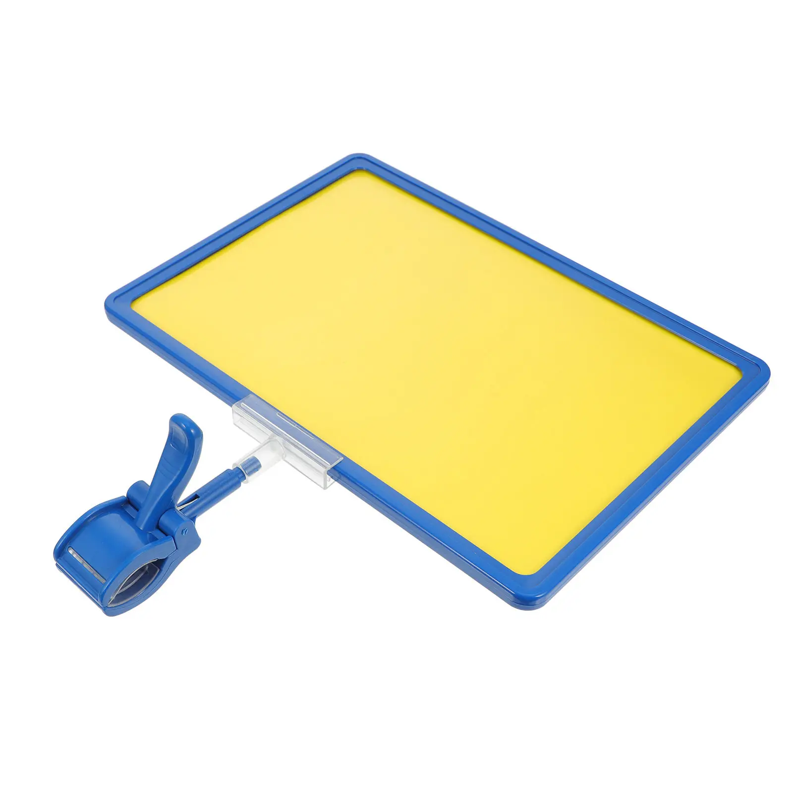 1Set A4 Size Price Display Tag Board with Clamp Sturdy ABS Construction for Retail Stores Supermarkets Exhibitions Commodity