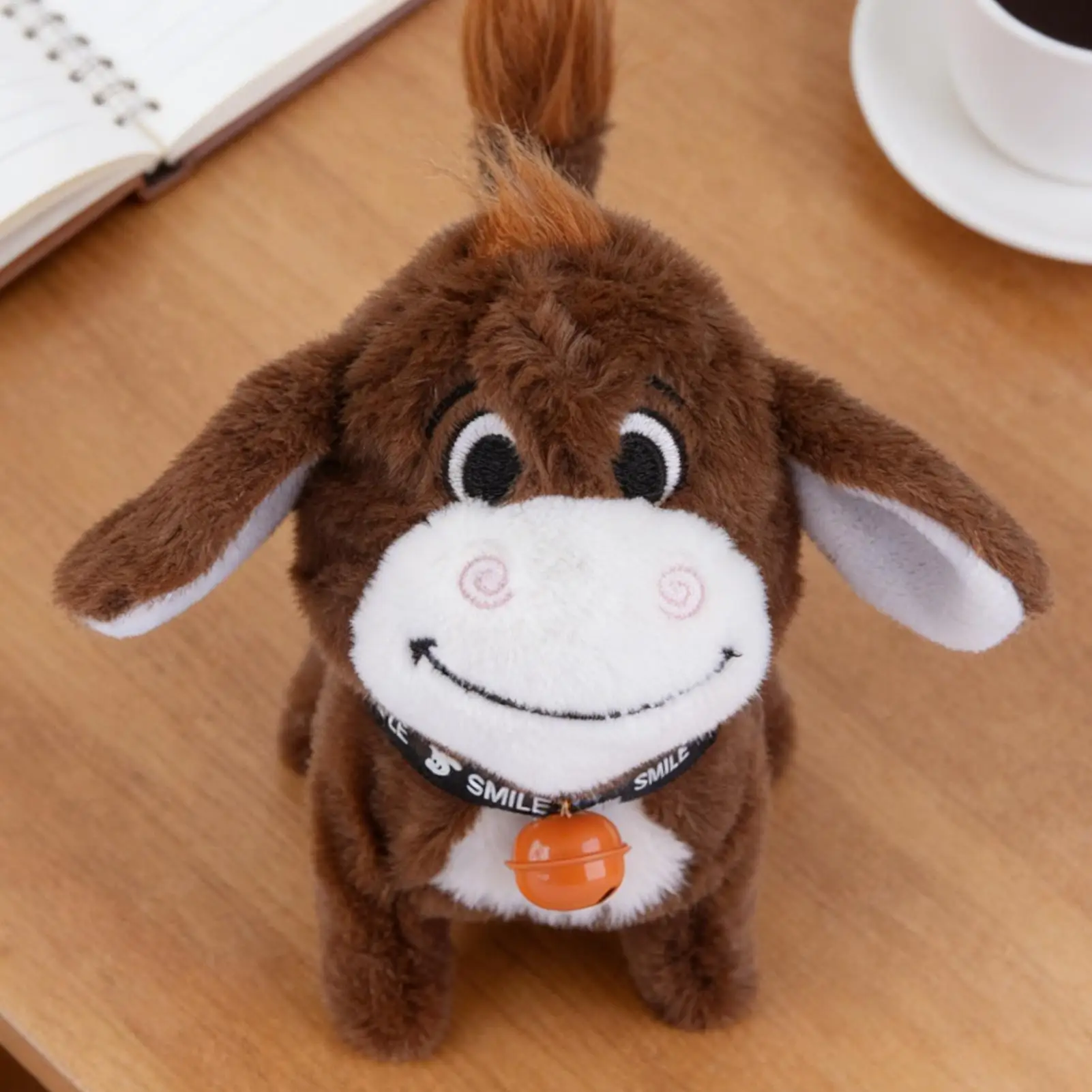 Interaktywna pluszowa zabawka, realistyczna, elektryczna, z dźwiękiem i ruchem, idealna na urodziny dziecka, prezent na Nowy Rok, dekoracja na półkę.