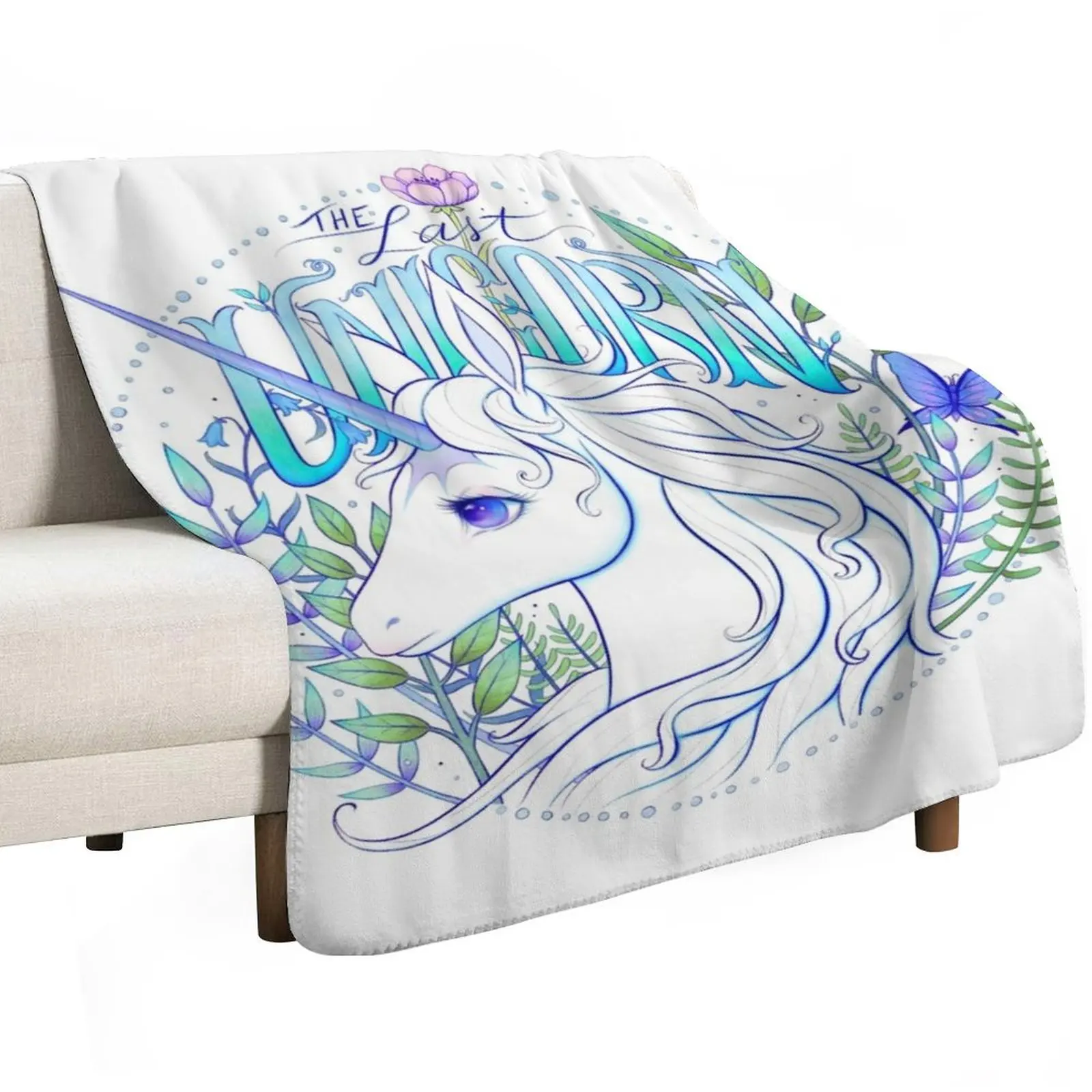 The Last Unicorn Throw Blanket Luxury St Moving Hairys for babies Summer Beddings Decorative Beds Blankets