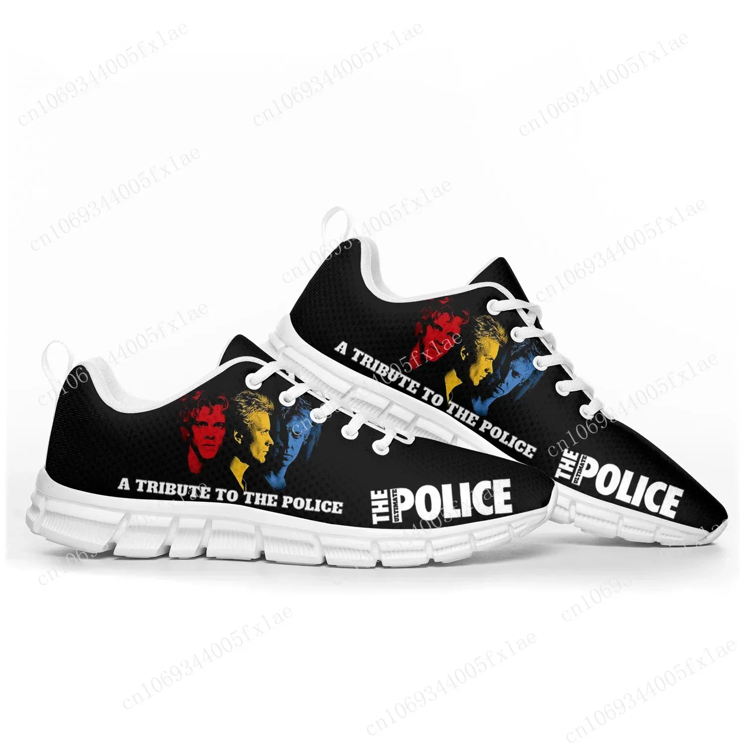 The Police Band Pop Chaussures de sport pour hommes et femmes, Baskets décontractées pour enfants, Chaussures de couple personnalisées, Blanc, Adolescent, Enfants, Haute qualité, Chaud