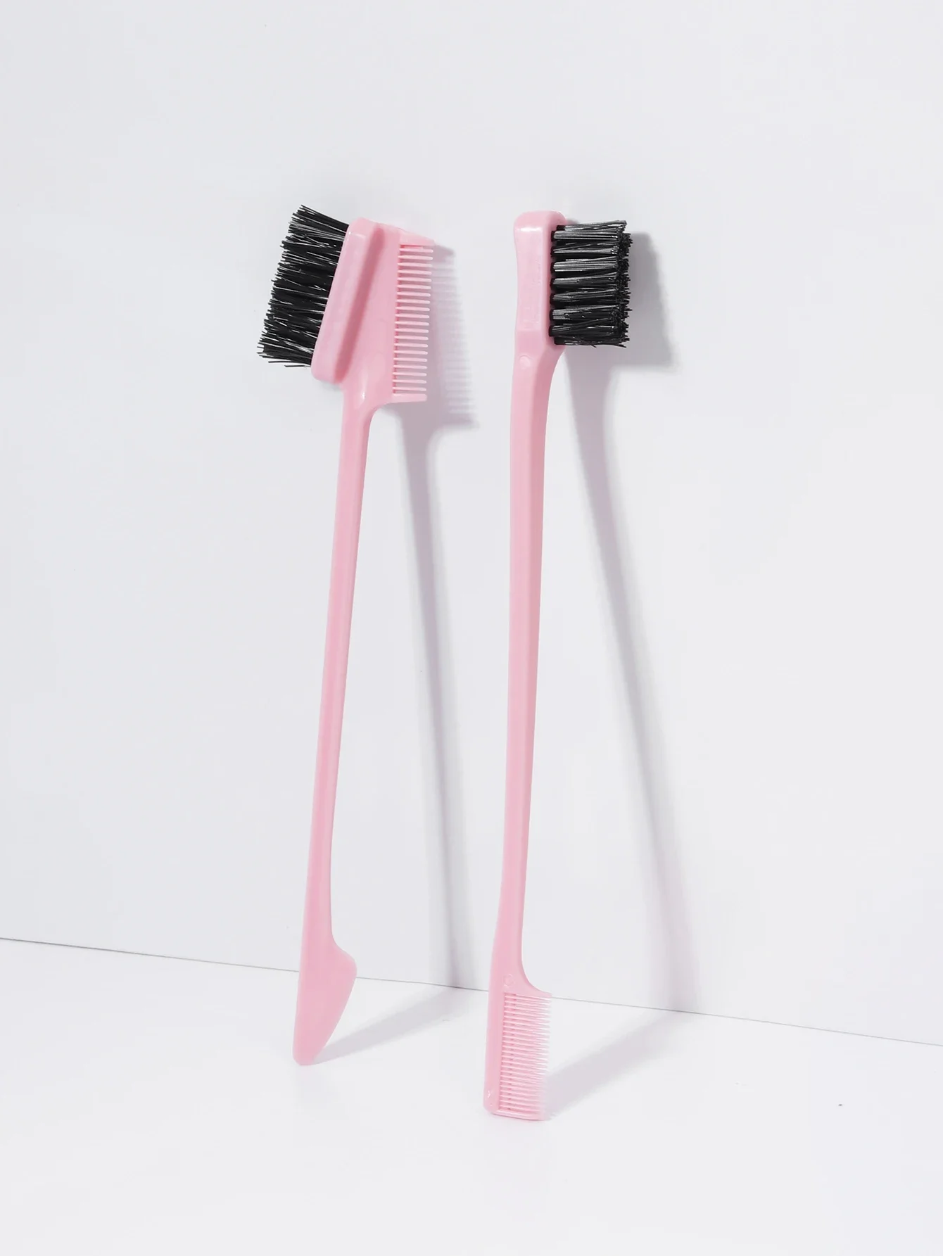 2 cepillos de control de bordes, adecuados para peinar bordes de cabello y cejas en mujeres, especiales para pelucas de cabello real