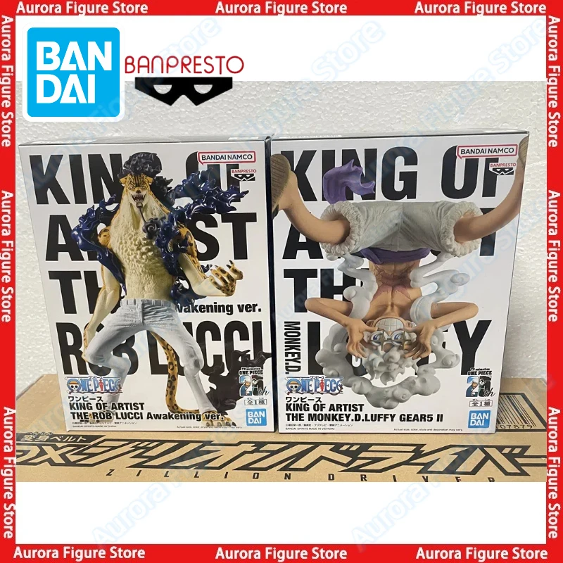 

In Stock Bandai BANPRESTO One Piece King of Artist Rob Lucci Luffy Gear5 Desktop Cute Doll Anime Figures Toys Models PVC
