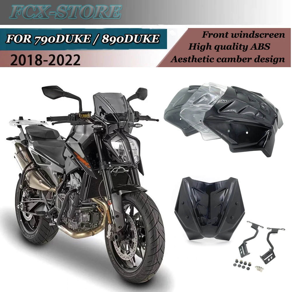 

New Motorcycle Modified Accessories Head Deflector Windshield Trim For 890 Duke 790 Duke 2018 2019 2020 2021 2022