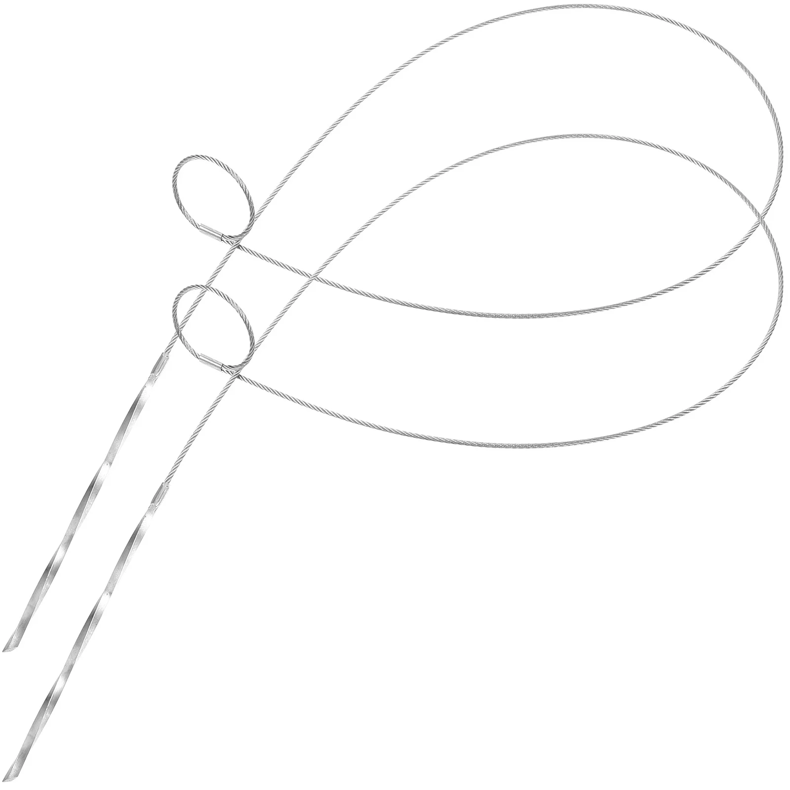 

2Pcs Stainless Steel Grilling Skewers Reusable Metal Bbq Sticks for Meat Vegetables Roasting Outdoor Party Grilling Skewers