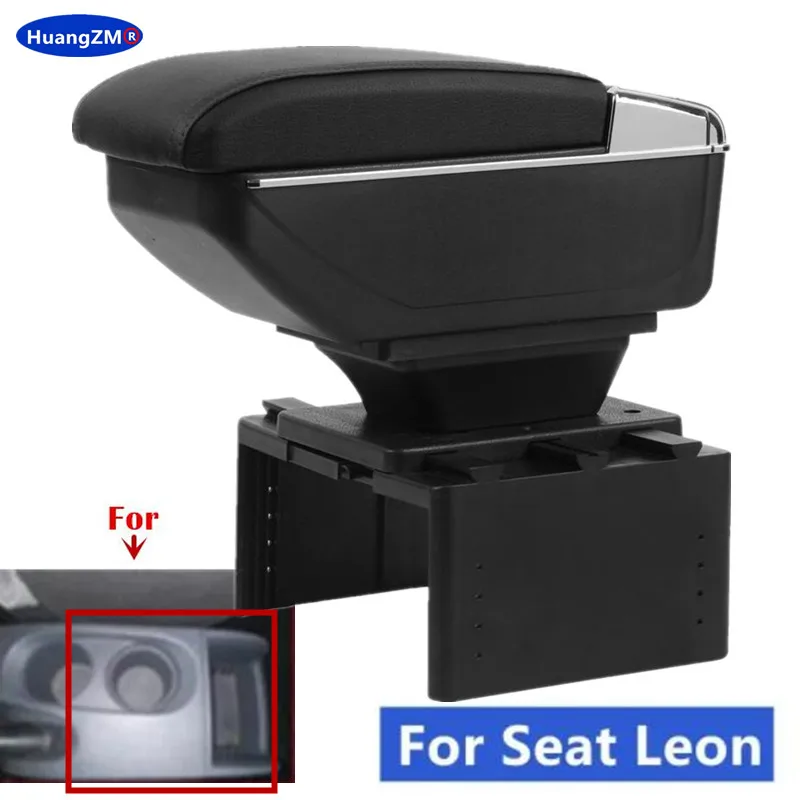 Für Seat Leon Mk2 Armlehnenbox für Seat Leon Auto-Armlehnenbox Mittelkonsole Aufbewahrungsbox Nachrüstteile Auto-Zubehör