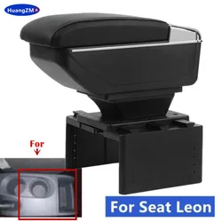 For Seat Leon Mk2 Armrest Box For Seat Leon Car armrest Box Center Console Storage box Retrofit parts Car accessories