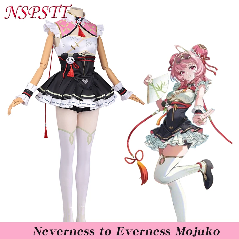 

NSPSTT Neverness to Everness Chiz Cosplay Costume Chinese Style Maid Dress Outfit Halloween Party Uniform