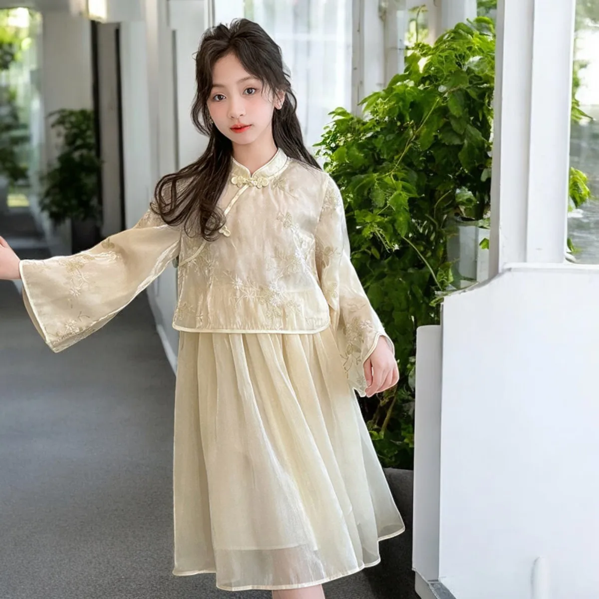 Teenagers Girls Black Dresses for Kids Clothes Preppy School Long Sleeve Spring Autumn Baby Children Costumes 6 8 10 11 12 Years image 3