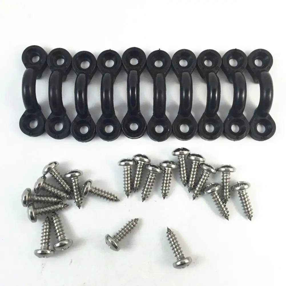 

10Pcs Kayak Buckle Canoe Pad Eye Pads Tie Down Kit Kayaks Loop Deck Loops Buckle Kayaks Canoe Pad Eye Anchor System Pads