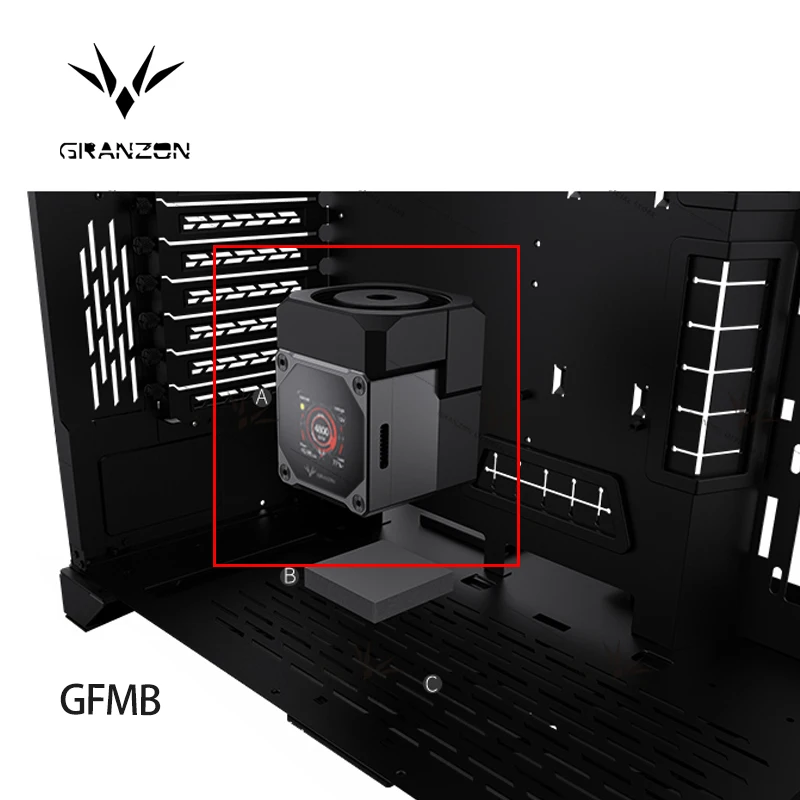 Granzon 60/100/150/200mm Length Cylinder Tank Reservoir+AIO GFMB Digital Display DDC Combo Pump /Wireless Speed Control 4800RPM