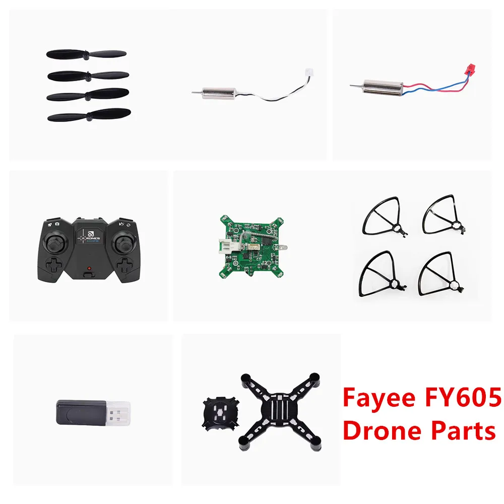 Fayee FY605 DIY RC Drone spare parts Motor Blade Protection frame Receive board Frame Remote control