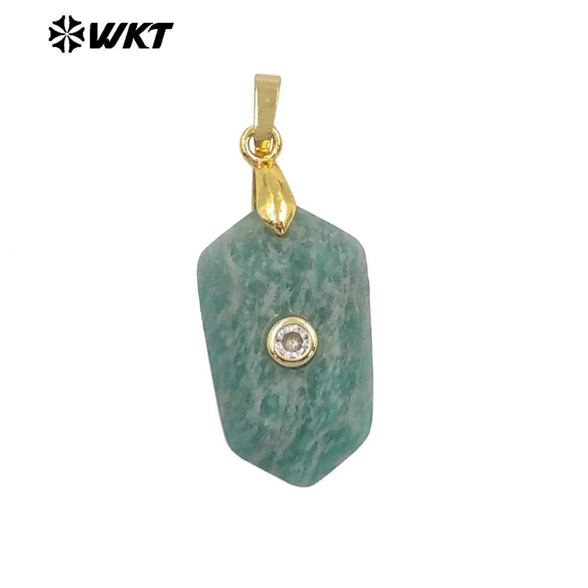 

WT-P2017 Нежные геометрические подвески с натуральными камнями разных цветов, инкрустированные цирконом, для модных украшений ручной работы