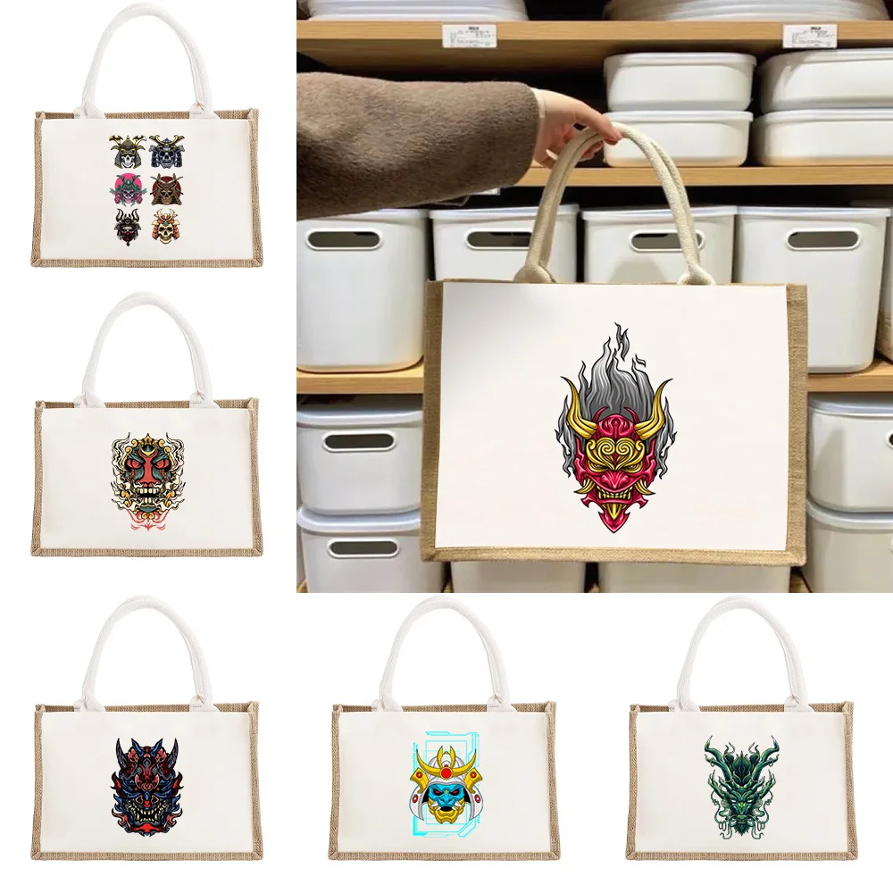 

Модная большая сумка, сумки для покупок, большая вместительная портативная продуктовая пляжная сумка с принтом монстров, повседневная сумка для хранения на открытом воздухе