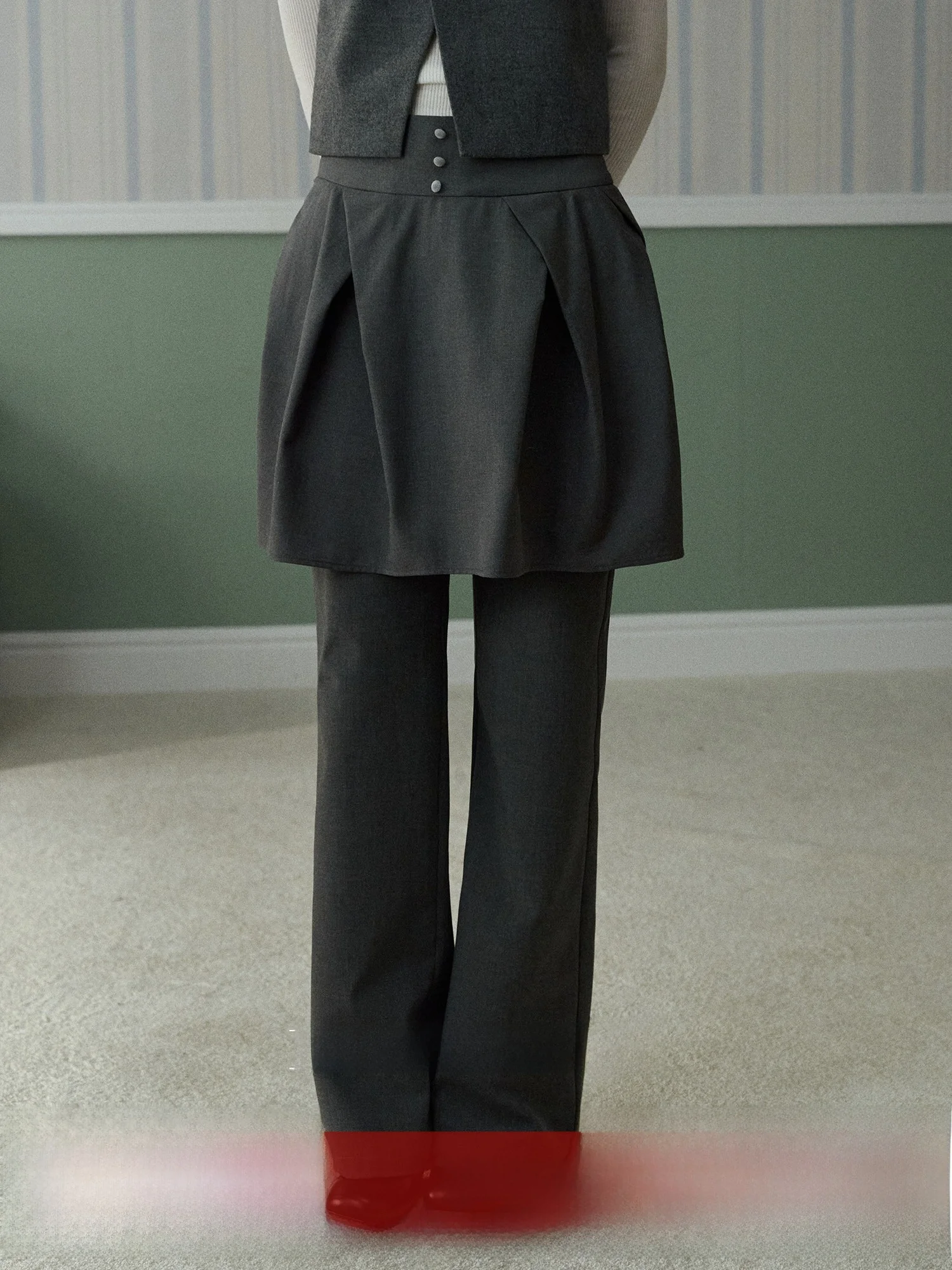 

La Lune Du Ciel Ретро плиссированная юбка трапециевидной формы женские осенние роскошные винтажные юбки f-длины универсальные утягивающие юбки