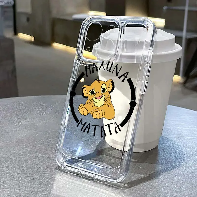 디즈니 라이온 킹 쿨 애플 아이폰 17 16 15 14 13 12 11 에어 프로 맥스 플러스 미니 투명 소프트 폰 케이스