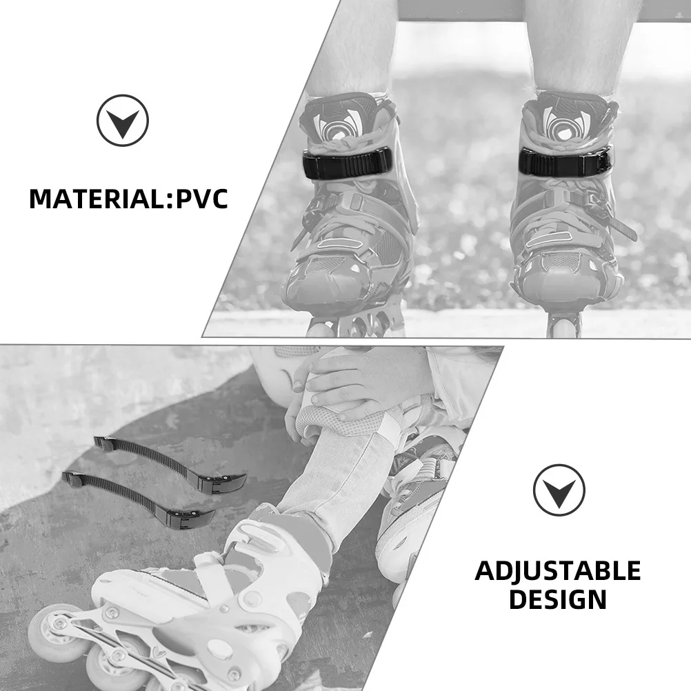 2 مجموعة استبدال مشبك الأشرطة لزلاجات دوارة أحذية تزلج قوية تحديد الأشرطة دائم بولي كلوريد الفينيل الربط الأسطوانة سكيت لوازم