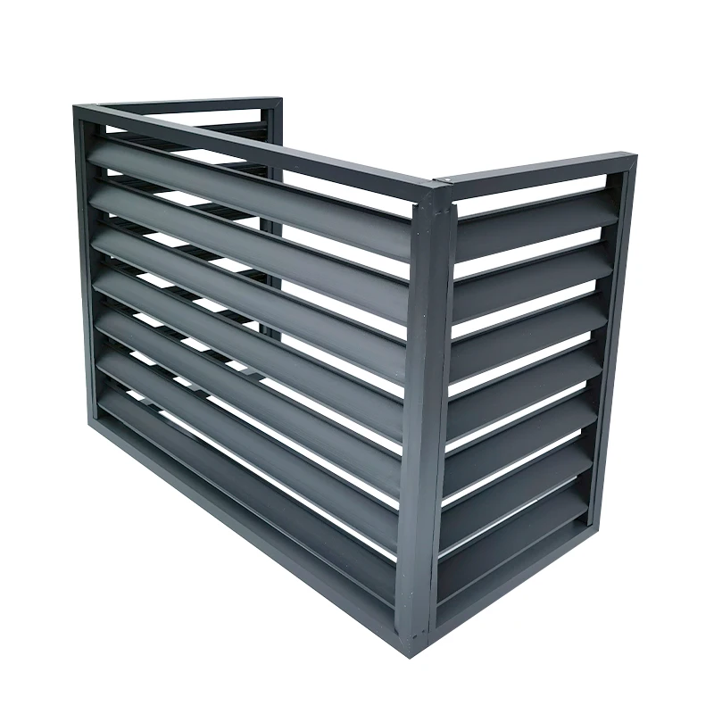 Customized aluminum alloy air conditioner outer hood air conditioner outer hood outdoor unit ventilation rainproof louver grille