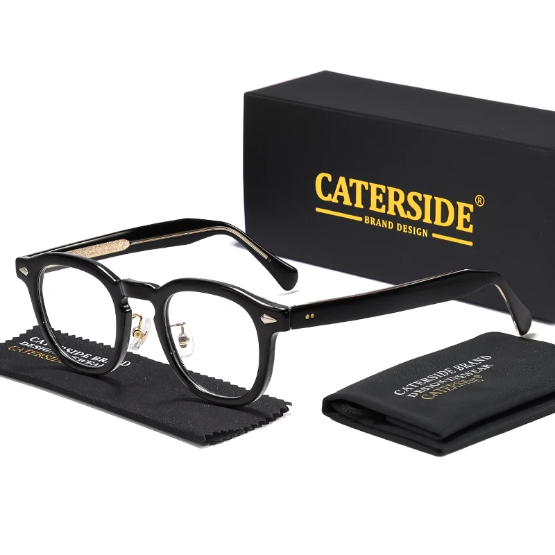 CATERSIDE Neue Einfache Tr-90 Brillengestelle für Herren, Runde Hochwertige Damen-Brillen für Tägliches Lesen und Dekorative Zwecke – Detail 10
