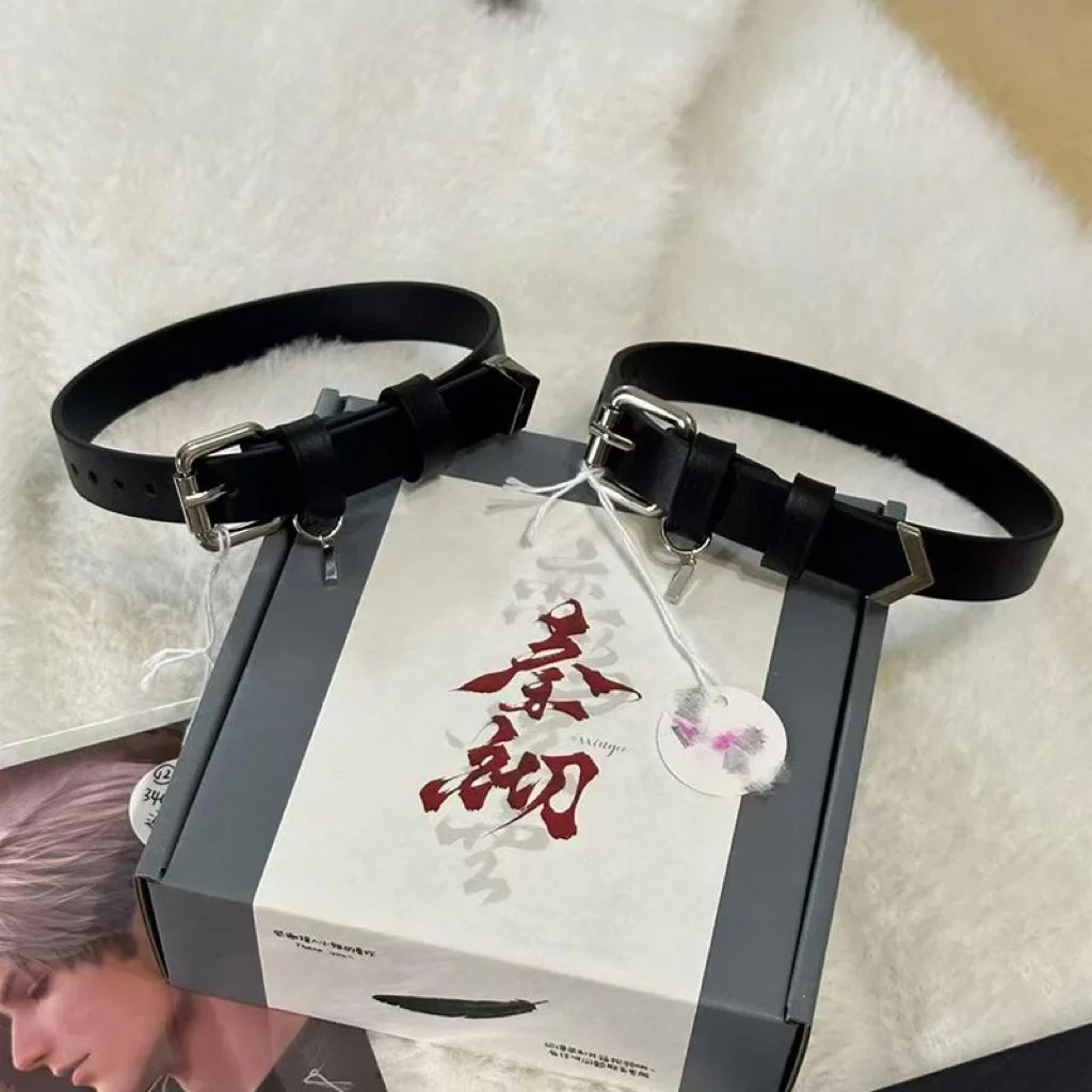 Game Love and Deepspace Sylus Pendant Cosplay Choker Unisex PU Chain Necklace Halloween Party for Women Men Clothing accessories