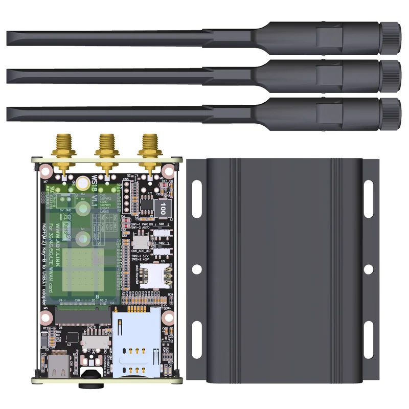 NGFF M.2 B-Key WWAN 5G IoT Card Slot To USB Type C Gen2x1 4G LTE 5G Module Unicom Mobile Telecom Modular Adapter 2230/3042/3052