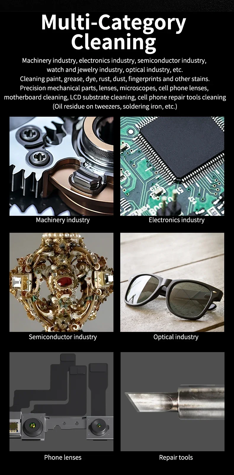 

unique MECHANIC OFFICIAL IClean-E08P Ultrasonic Cleaner 0.8L 80W High Frequency Cleaning Machine for Mobile Phone Repair Washing