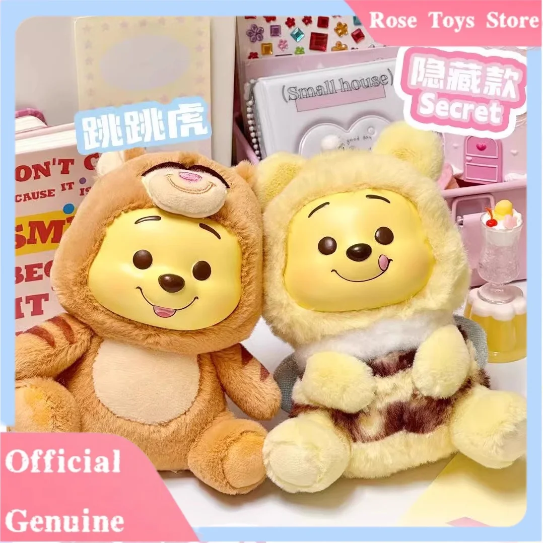

Hot Disney Winnie The Pooh Character Peripherals New Candy Bear Series Blind Box Vinyl Plush Pendant Doll Kawaii Surprise Gift