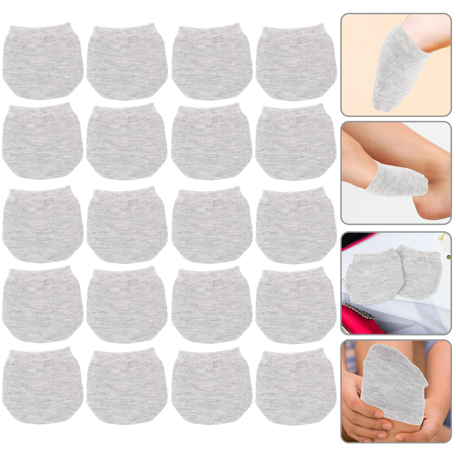 

10pcs Women Half 10 Pairs Breathable Moisture Wicking Non Slip Liner Socks For High Heels Invisible Forefoot Foot Care Tool