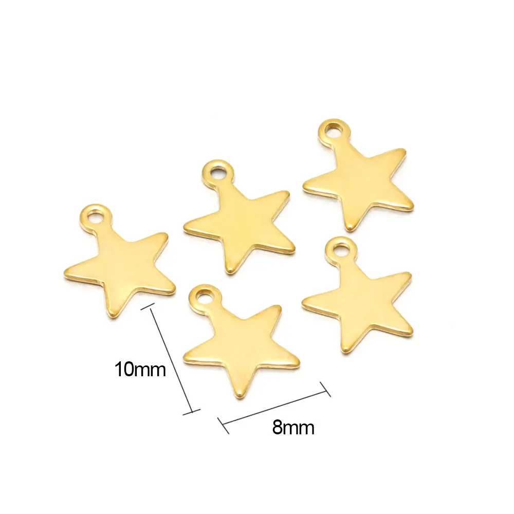 50Pcs Edelstahl Oval Charms Anhänger Kleine Verlängern Kette Schwanz Tag Charms für DIY Schmuck Machen Handwerk Zubehör