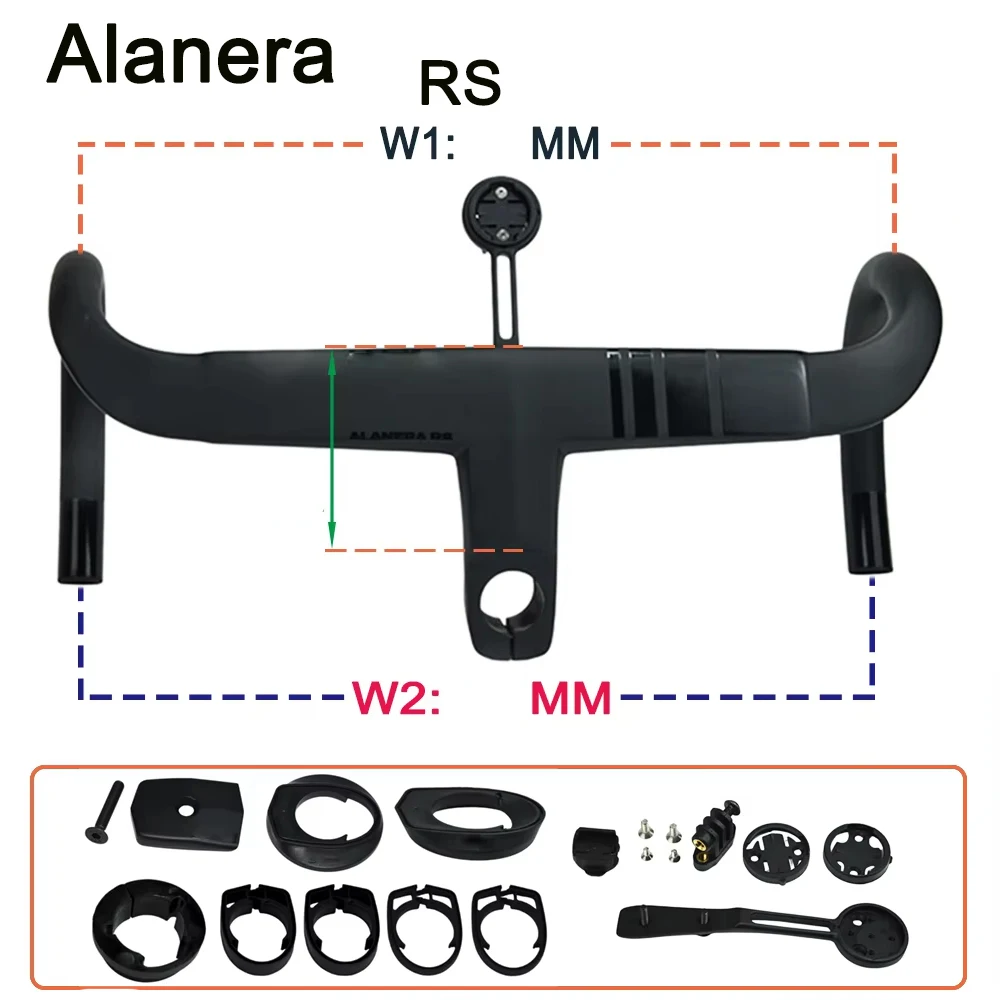 Neuer Alanera RS RHM-Evo Carbon Rennradlenker mit vollständig integrierten Schaltkreisen, inklusive kostenlosem Computerhalter, Fahrradzubehör