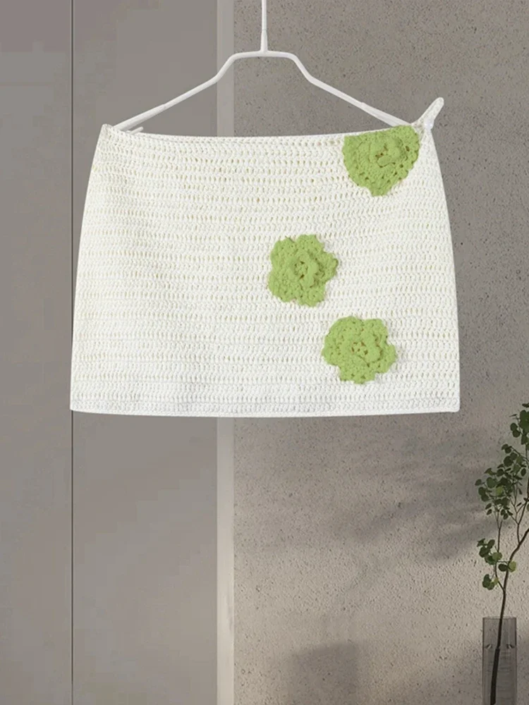 3d flor malha praia outfits feminino sexy sem costas oco para fora conjuntos de biquinis feminino 2025 primavera verão férias conjunto 2 peças senhora