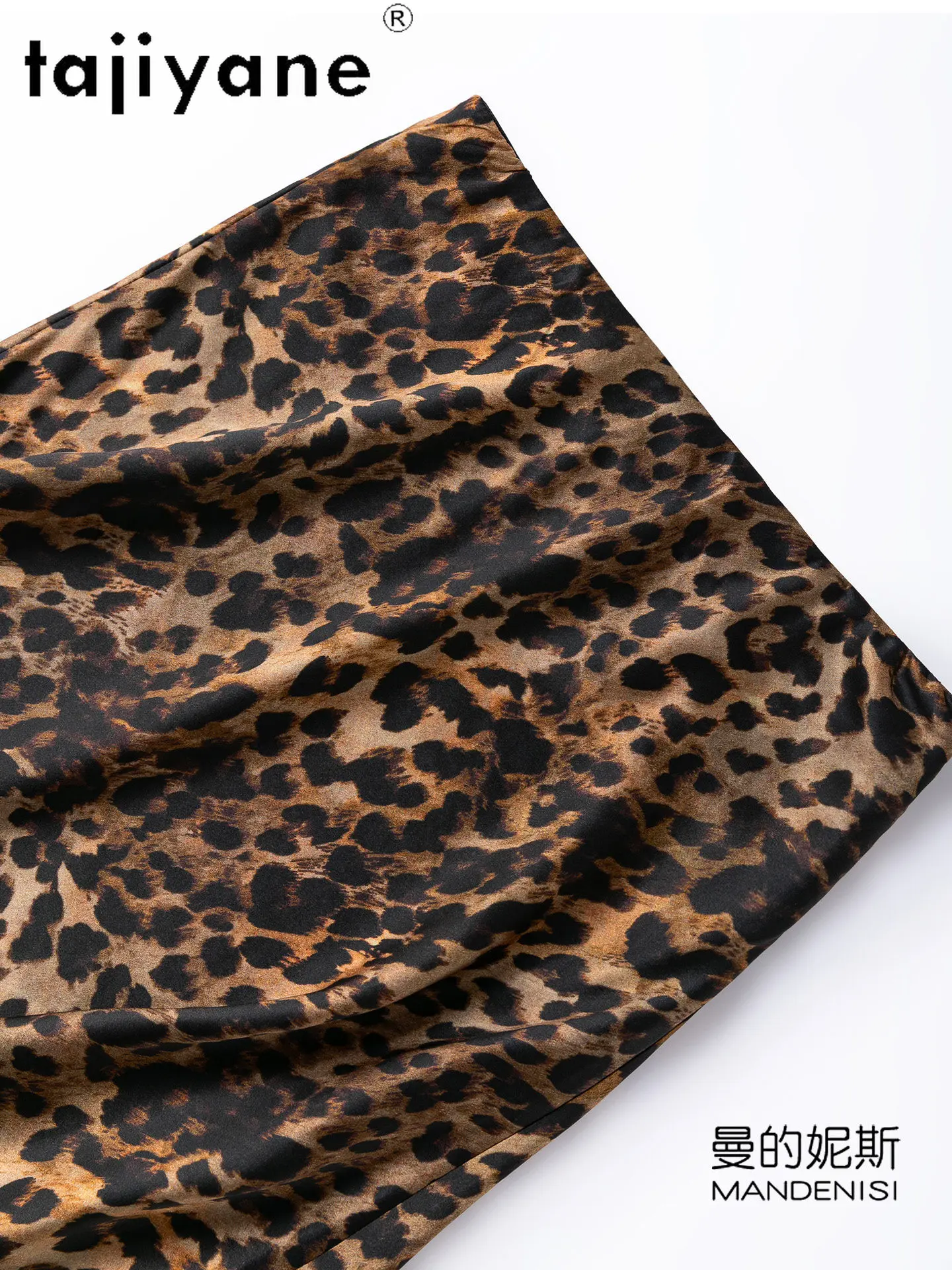 TAJIYANE 100% Real Mulberry Silk Skirts for Women Leopard Printed Mini Skirt Summer Short Skirt Woman Clothing 2026 Юбка Женская